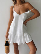 Summer Fashion Sexy Suspenders V-neck Backless Women's Dress