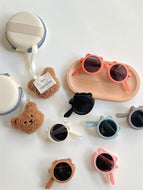 Bear Foldable Children's Sunglasses Set with Box