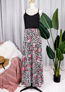 Summer New Leopard Print Women's V-Neck A-Line Skirt