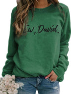 Ew David Letter Print Long Sleeve Crew Neck T-shirt