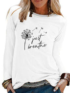 Dandelion Printed Long-sleeved Tops