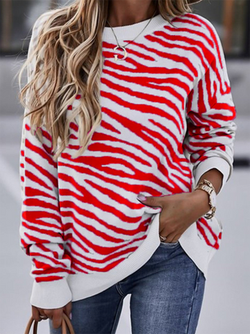 Tie-dye Striped Sweater