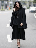 3 Colors Loose Warm Short Cape Outwear