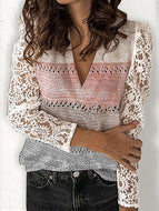 Stylish Long Sleeve V-Neck Knitwear