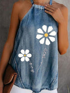 Printed Sleeveless Sling Top