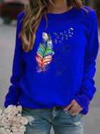 Animal Print Crew Neck Sweatshirt