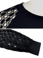 Lace Stitching Long-sleeved Dress