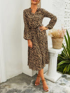 Leopard Print Mid-length Dress