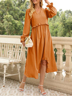 Fashion V-neck Long Dress