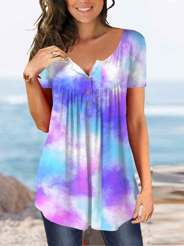 Tie-dye Casual T-shirt Top