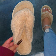 Herringbone Suede Slippers with Fleece