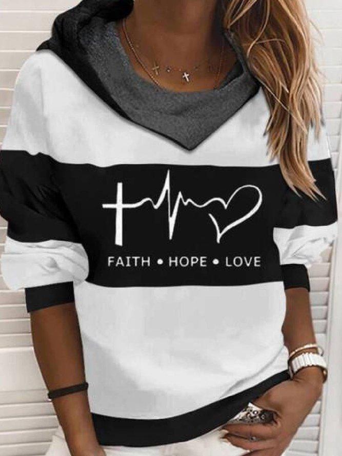 Hoodie Casual Letter Long Sleeve Sweatshirt