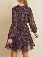 Small Floral V-neck Sweet Dress