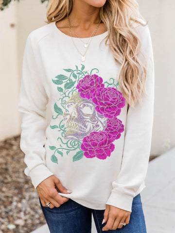 Halloween Skull Long Sleeve Sweatshirt