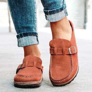 Casual Comfy Leather Slip On Sandals