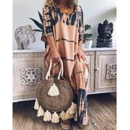 Summer New Women's Loose Round Neck Print Dress