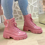 Fashion Zip Closure Chunky Sole Boots