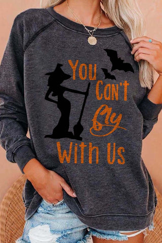 Women's Sweatshirts Halloween Witch Letter Sweatshirt