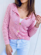 Women's Casual Knitted Cardigan In Solid Colors