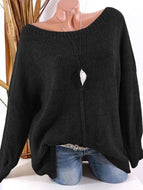 Women's Plus Size Loose Long Sleeve Sweater