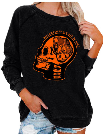 Halloween Skull  Sweatshirt