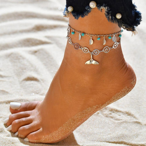 Bohemian Double Beach Anklet