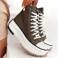 Lace-up Platform Canvas Shoes