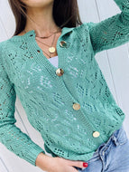 Women's Casual Knitted Cardigan In Solid Colors