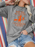 Yes I Can Drive Stick Sweatshirt Halloween Crew Neck Long Sleeve Top