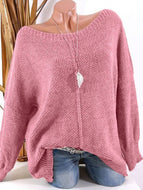 Women's Plus Size Loose Long Sleeve Sweater