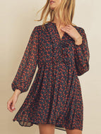 Small Floral V-neck Sweet Dress