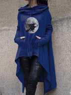 Witch Printing Casual Long-sleeved Sweatshirt