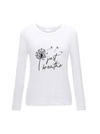 Dandelion Printed Long-sleeved Tops