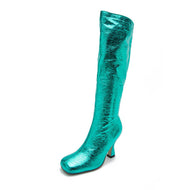 Women's Thin Over-the-Knee Boots High Heel High Quality Boots Square Toe Tall Boots for Girls