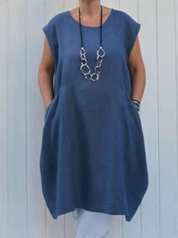 Women's Plus Size Loose Pocket Dress