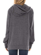 Women's Printed Loose Round Neck Hooded Sweater