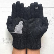 Kitty Bird Printed Gloves In Autumn and Winter