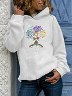 Yoga Tree of Life Print Hoodie