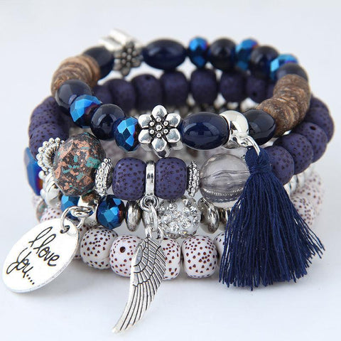 Multi-loop Tassel String Vintage Ethnic Style Jewellery