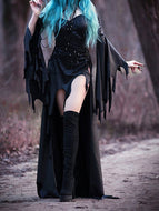 Retro big hip sleeve gothic dress