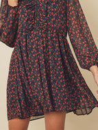 Small Floral V-neck Sweet Dress