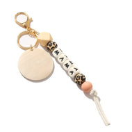 Fashion New Letter Silicone Bead Keychain Bag Accessories Luggage Keychain