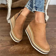 Women Round Toe Boots Platform Shoes