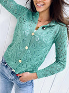 Women's Casual Knitted Cardigan In Solid Colors