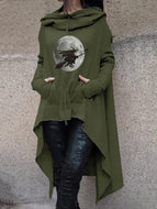 Witch Printing Casual Long-sleeved Sweatshirt