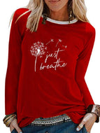 Dandelion Printed Long-sleeved Tops