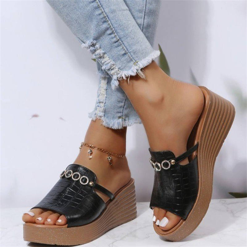 New Arrivals Casual Sandals Wedge Slippers Fashion Open Toe Women's Plus Size Shoes