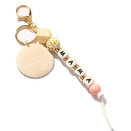 Fashion New Letter Silicone Bead Keychain Bag Accessories Luggage Keychain