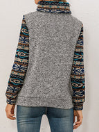 Retro Ethnic Print Sweatshirt