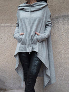 Pure Color Casual Two Wool Long-sleeved Ladies Sweatshirt